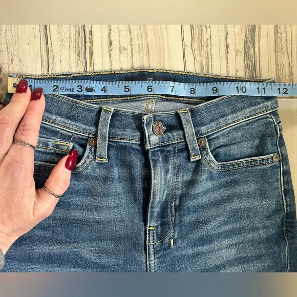 7 For All Mankind Dojo Tailorless Bootcut Flare Jean w/ Embroidered Back Pockets - Picture 12 of 16